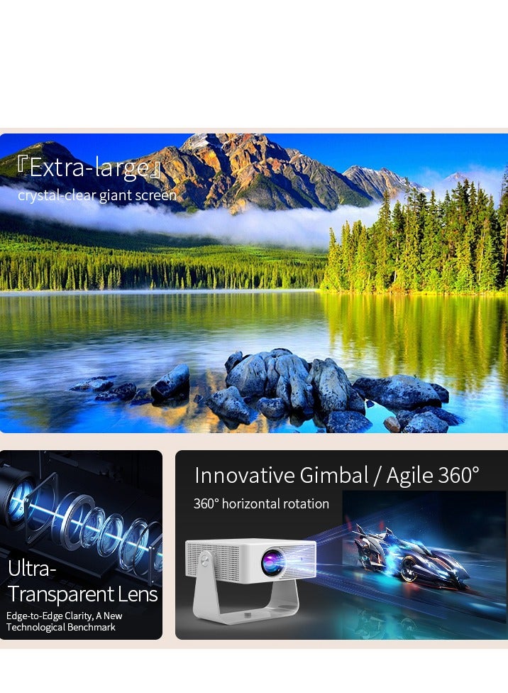 واي تي جهاز عرض صغير ذكي Y8S بدقة 4K و5G وواي فاي وأندرويد 13 وبلوتوث وتركيز تلقائي وحجر الزاوية وتعديل زاوية 360 درجة، عالي الدقة بالكامل للاستخدام الداخلي والخارجي، متوافق مع عصا التلفزيون/HDMI/USB/PS5/iOS/PS4 - Image 5