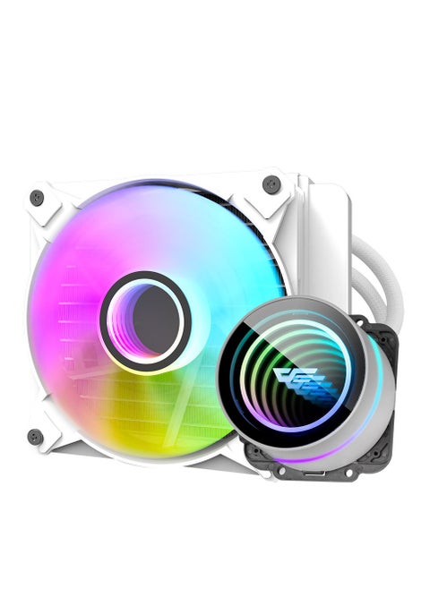 Darkflash Twister DX120 V2.6 ARG CPU Liquid Cooler, Latest Intel 1700 & AMD5 Support, 1800 RPM, Water Pump Infinity Mirror With 360 Degree Rotation, Low Noise 32dba, PWM  Fan For PC