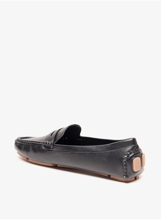 لو كونفورت Women Textured Slip-On Moccasins