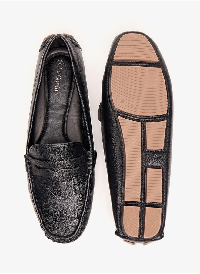 Le Confort Women Textured Slip-On Moccasins  - Image 4