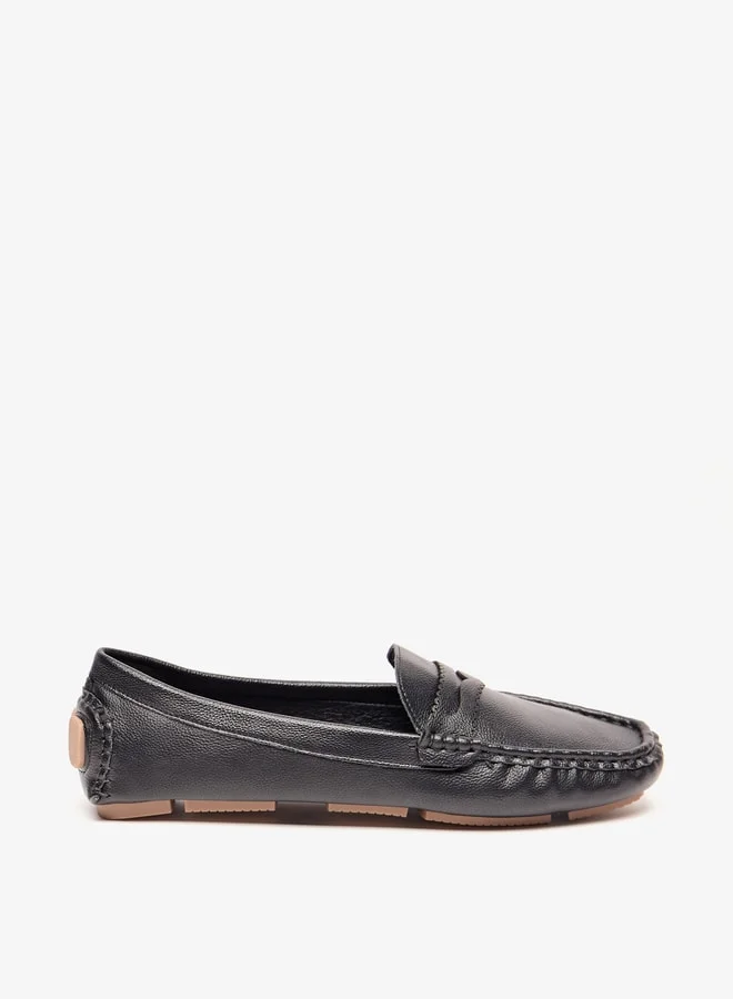لو كونفورت Women Textured Slip-On Moccasins