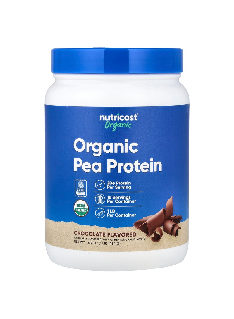 Nutricost Organic Pea Protein, Chocolate, 1 lb (454 g)