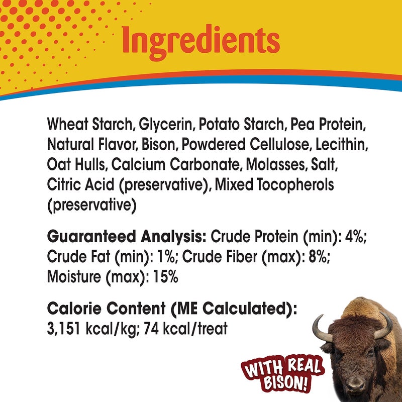 Nylabone Nubz Wild Natural Dog Chew Treats for Small Dogs, Long Lasting Dog Chew Bones Made in USA, Bison Flavor, for Dogs Up to 25 lbs. (12 Count) - Image 3