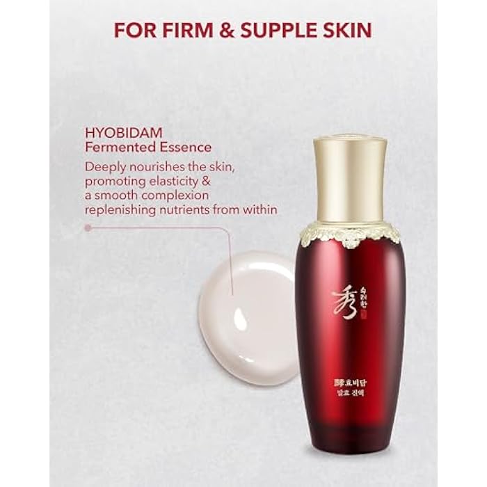 Sooryehan Hyobidam (Fermented Essence, 1.5fl oz) - Korean Skin Care. Rich, Creamy Serum for Reduced Wrinkles & Deep Hydration. Wild Ginseng, Snow Fungus Extract. - Image 4