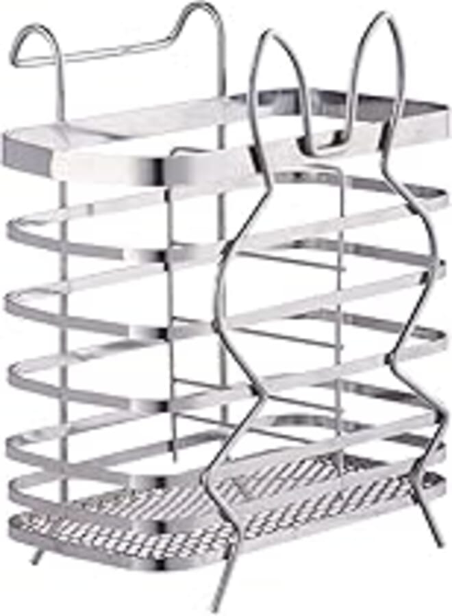 Yasin metal spoon holder, silver