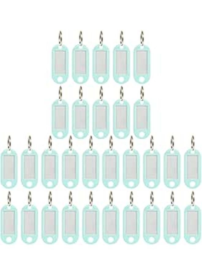 30 Pcs Mint Green Key Tags With Rings Portable Luggage Office Key Identifier - Image 1