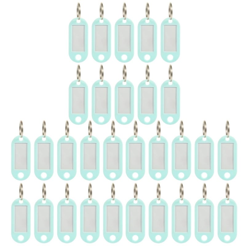 30 Pcs Mint Green Key Tags With Rings Portable Luggage Office Key Identifier - Image 2