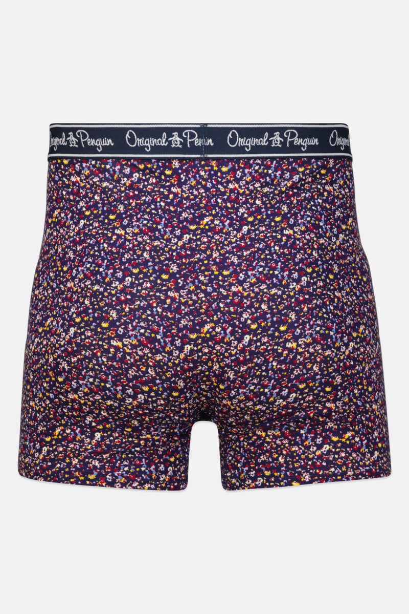 Original Penguin Men 3 Pack Allover Print Boxer Briefs, Light Blue/Navy/Red Combo  - Image 4