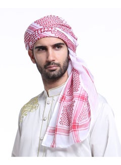 SYOSI Keffiyeh Arab Head Scarf for Men Sheikh Muslim Turban Saudi Dubai Headwear, Shemagh Tactical Desert Neck Headwear for Men and Women, 55x55 Inch  - Image 1