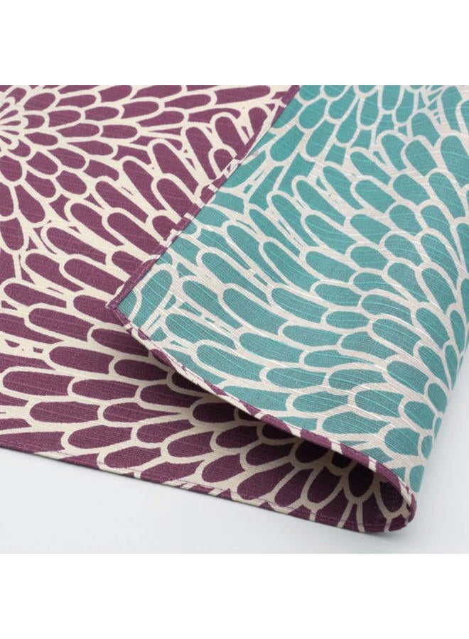 IPPINKA Japanese Reversible Furoshiki, Traditional Wrapping Cloth for Lunchbox or Gifts, 18.9 x 18.9 in - Gourd/Dragon Scale Pattern, Green/Navy - Image 3