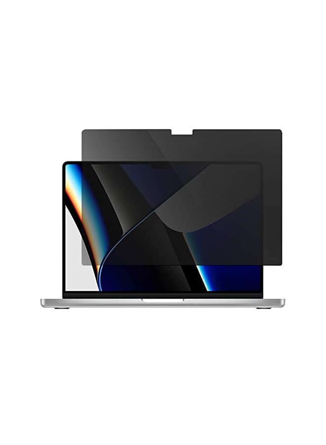 Procases Privacy Screen Protector for MacBook Pro 14.2/14 Inch 2023/2022 2021 Model A2779 / A2442, Anti-Spy Tempered Glass Tinted Screen Film Guard for MacBook Pro with M2 M1 Pro/Max Chip Touch ID - Image 2