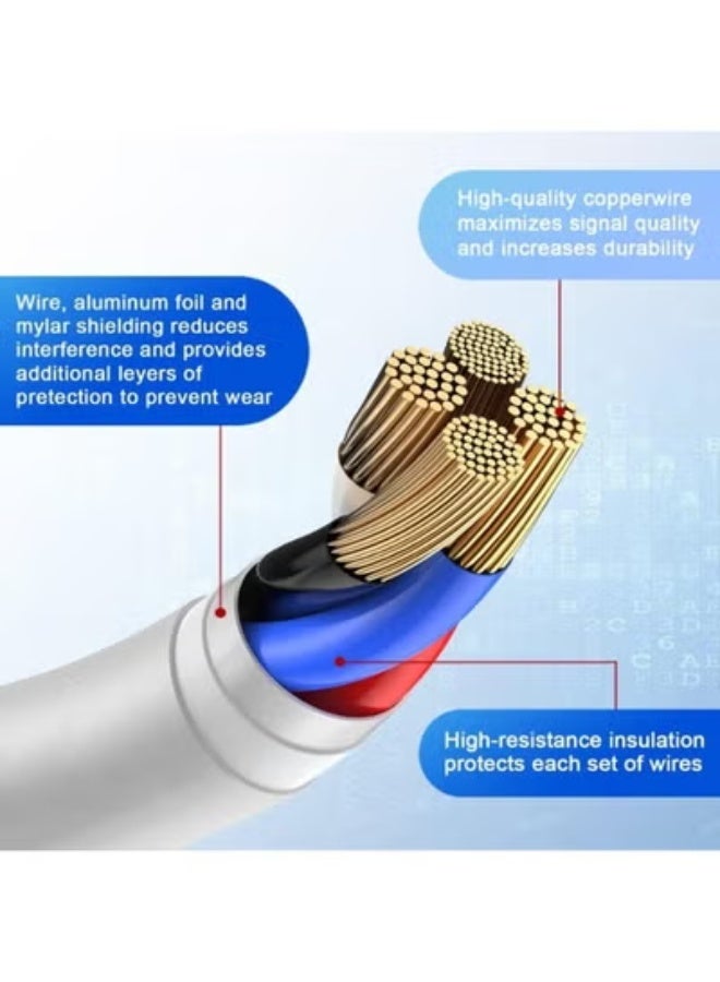 كابلين USB C إلى Lightning بطول 1 متر مع توصيل طاقة وشحن سريع متوافق مع أجهزة 14/13/12/11/Pro Max /X /XS /XR /8 /7 /6s Plus SE - Image 3