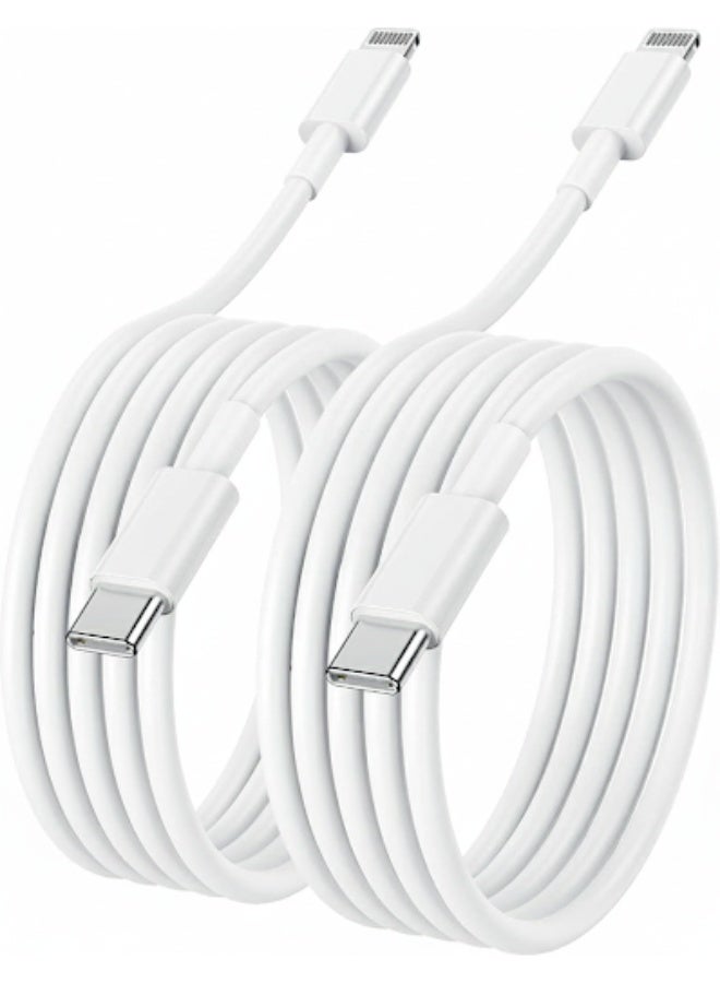 كابلين USB C إلى Lightning بطول 1 متر مع توصيل طاقة وشحن سريع متوافق مع أجهزة 14/13/12/11/Pro Max /X /XS /XR /8 /7 /6s Plus SE - Image 2
