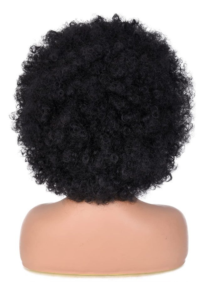 ANNISOUL Afro Wigs for Black Women Short Curly Afro Kinky Wig 70s Bouncy Huge Fluffy Puff Wigs Premium Synthetic for Cosplay and Daily - Image 5