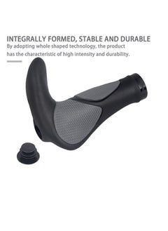 SYOSI Bike Handlebar Grips Bicycle Ergonomic Handle Bar End Grips Comfort Handle Bar Lock On for Mountain Bike Cycling Rubber Bionic Gecko Palm Print Anti-Slip Grips with Horn 1 Pair  - Image 2