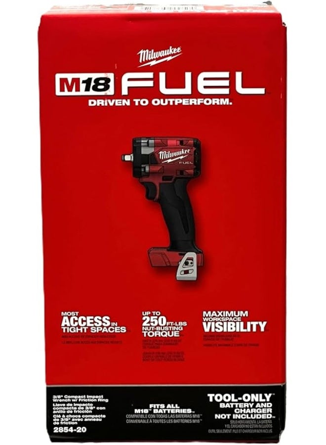Milwaukee M18 FUEL 2854-20 3/8" Brushless Cordless Impact Wrench (Bare Tool), Red