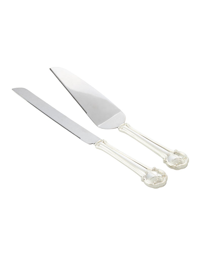 Dania A set for cutting cakes and sweets consisting of a shovel and a silver knife  - Image 1