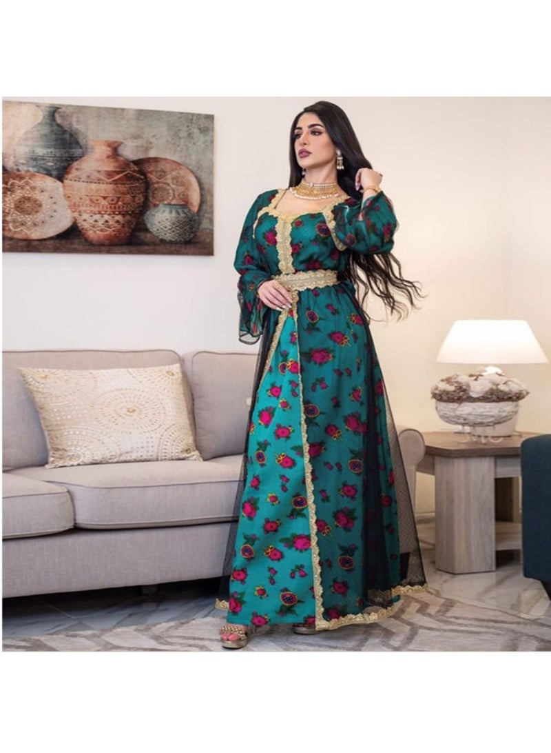 نوثينج فستان نسائي طويلة الأكمام ، متعدد اللوان - مقاس XXL - Image 1