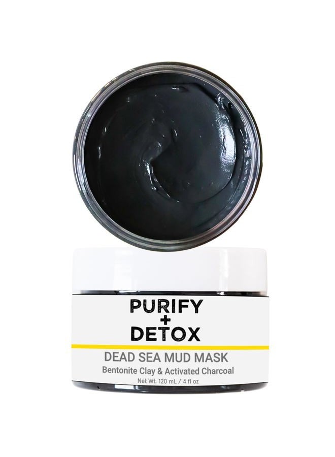 Doppeltree Activated Charcoal Mud Mask with Bentonite Clay for Men and Women - Toning Treatment to Manage Blackheads and Minimize Pores for Clearer Skin - Ideal for Acne-Prone, Oily & Combination Skin - Image 1