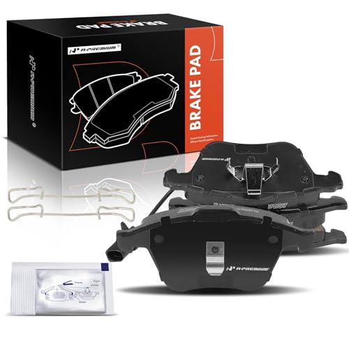 A-Premium Front Ceramic Disc Brake Pads Set Compatible with Mazda 3 2007-2013 & Volvo C70 2006-2013, S40 2004-2011, V50 2005-2011, 4 Pcs - Image 1