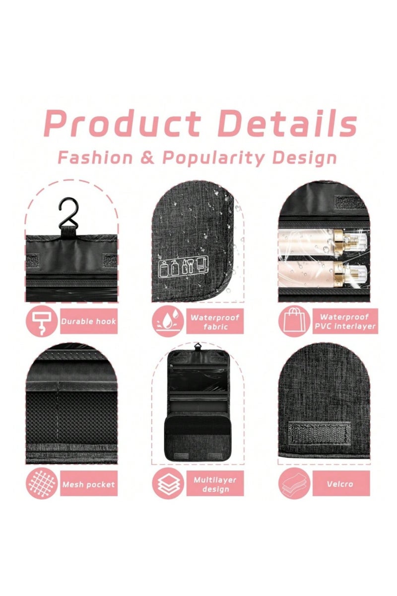 BUBM Travel Bag, Cosmetic Organizer Bag, Toiletry Bag, Waterproof Bag, Small Toiletry Bag, Grey - Image 4