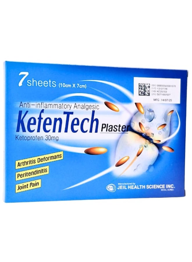 KEFENTECH Ketoprofen 30mg Plaster 7’s – Anti-Inflammatory Pain Relief Patch