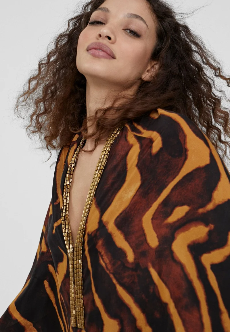 Lola Casademunt Zebra print kimono