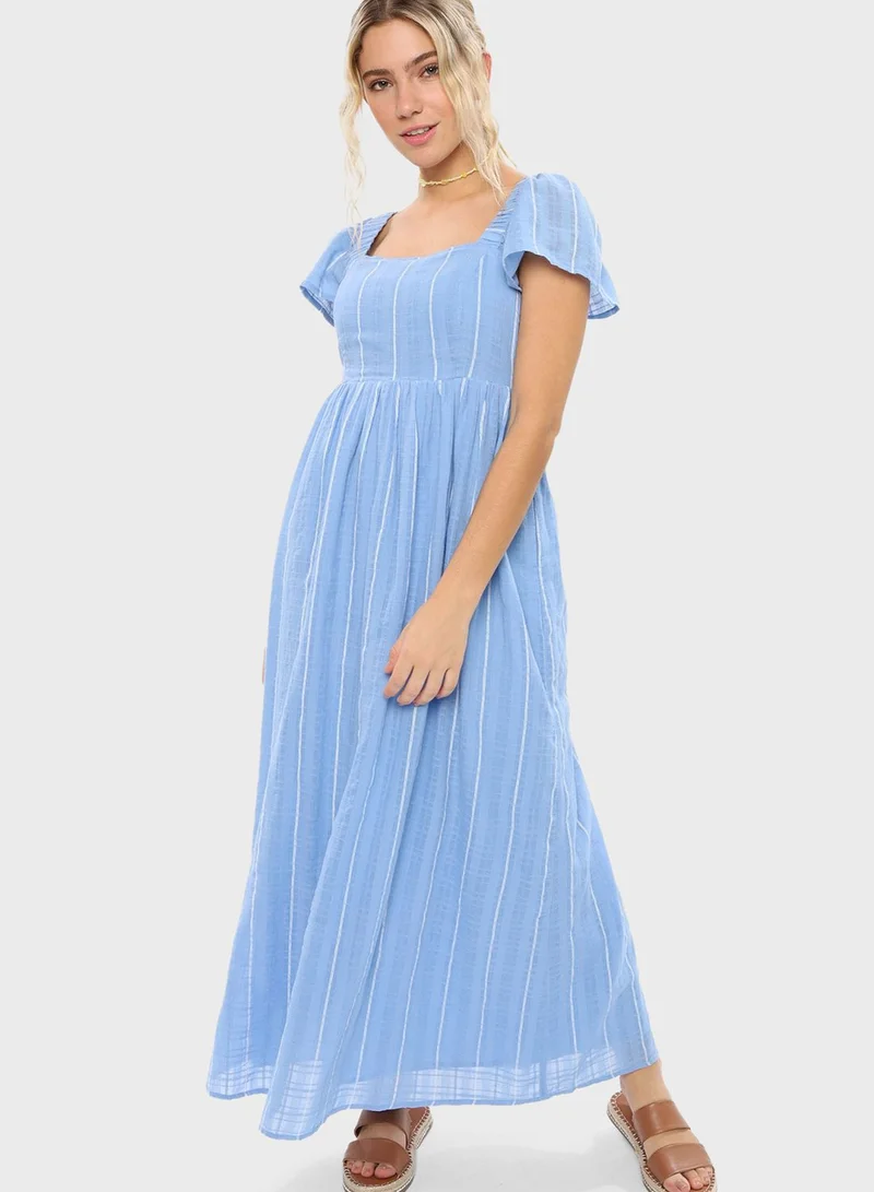 American Eagle Flute Sleeve Tiered Dress