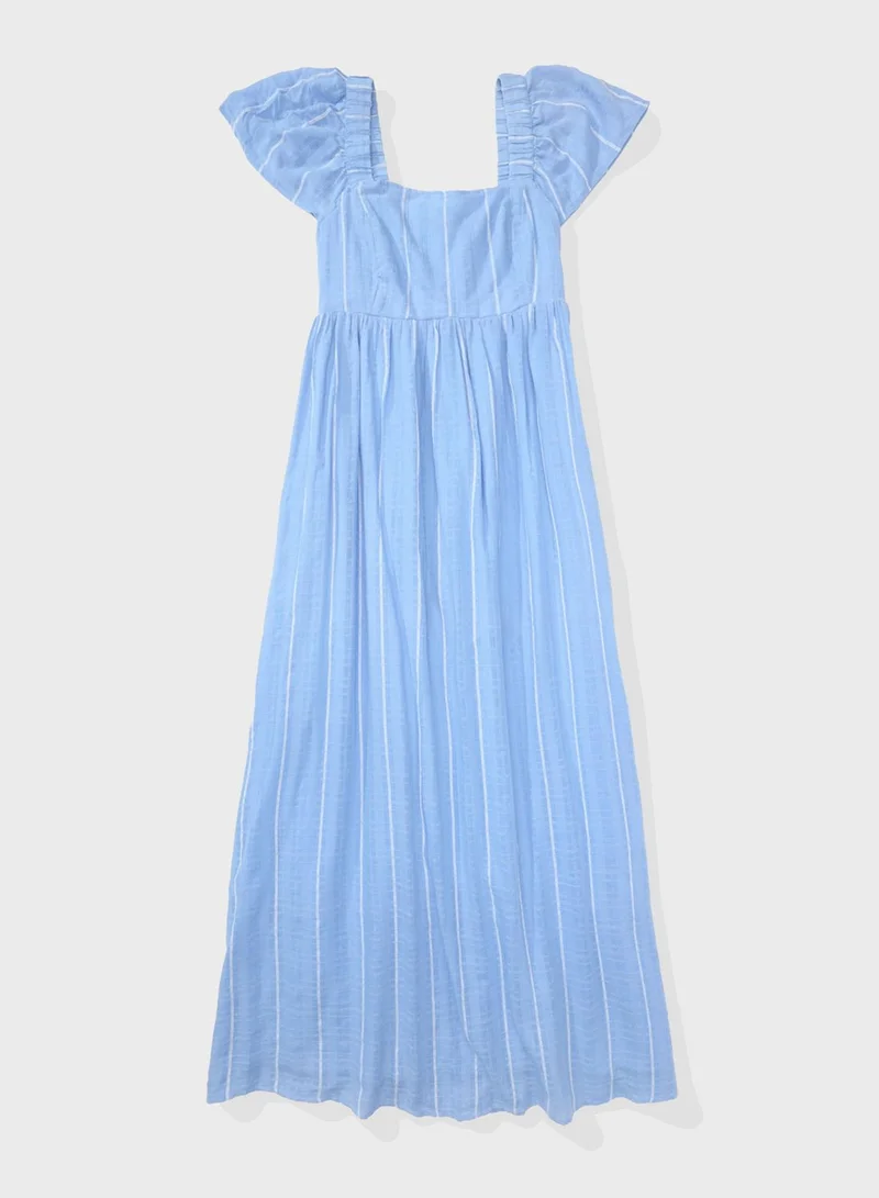 American Eagle Flute Sleeve Tiered Dress