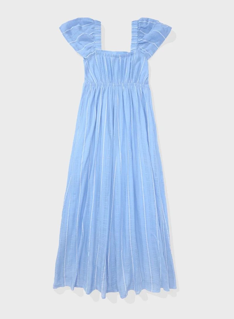 American Eagle Flute Sleeve Tiered Dress