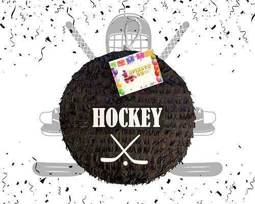 A Pinata 4 U APINATA4U 16 Hockey Puck Pinata Score Big Fun with this Sporting Party Essential Perfect for Sports Theme Parties Victory Celebrations - Image 5
