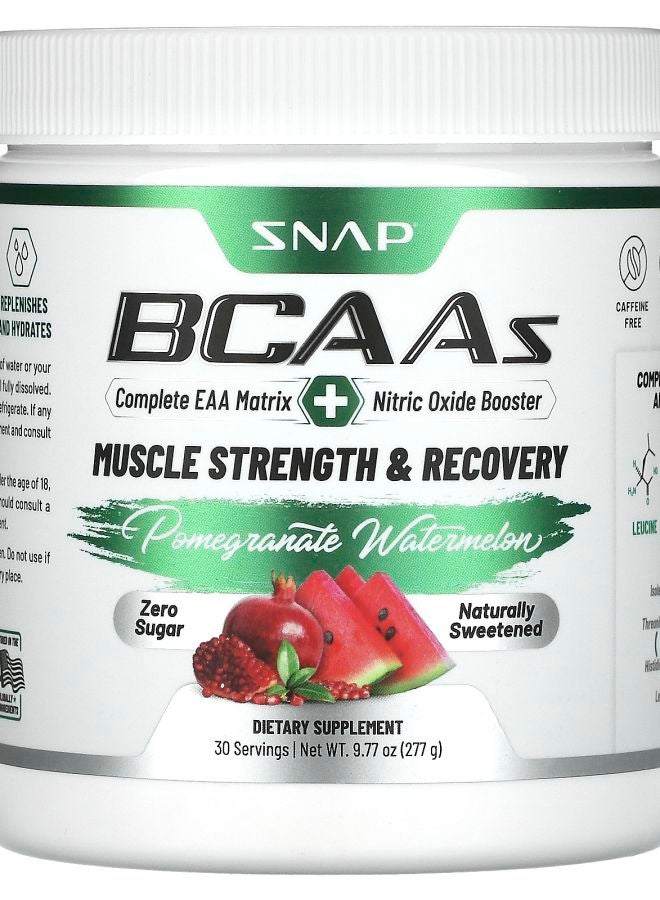 SNAP SUPPLEMENTS BCAAs Pomegranate Watermelon 9.77 oz (277 g)