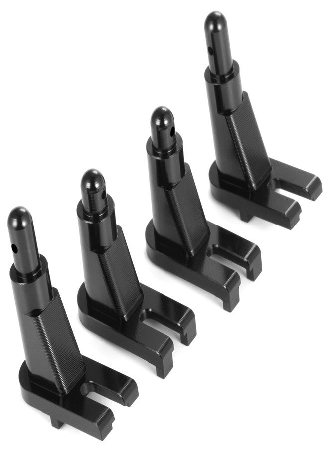 RCHUBAM 4 Pcs Body Mounts CNC Machined Alloy Body Posts for 1/12 Scale Tamiya 58365 Midnight CW-01 Upgrades Parts, Black - Image 2