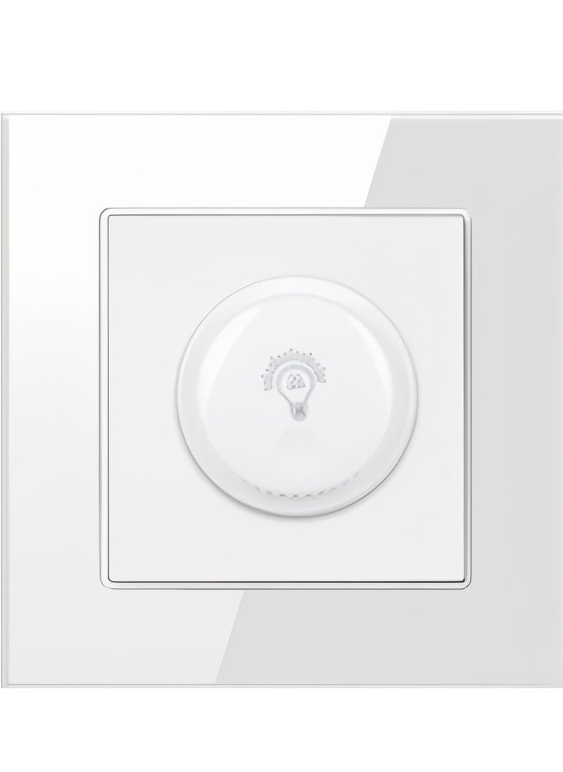 Generic - Tempered White Glass Panel and push button Light Switches with LED Indicator,UK Standard Wall Power Socket, Artistic Modern Swich soket, 1 Gang 2 Way,2 Gang 2 Way,3 Gang 2 Way,4 Gang 2 Way,13Amp Single ,Double Sokect ,20Amp, 45Amp, Light Dimmer,Telephone,Computer socket,Satellite TV Socket,Door Bell Swtch. - Image 1