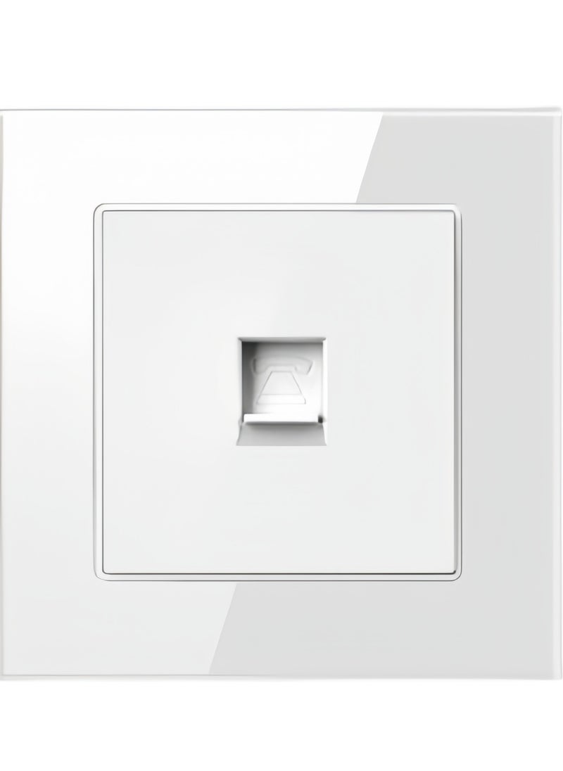 Generic - Tempered White Glass Panel and push button Light Switches with LED Indicator,UK Standard Wall Power Socket, Artistic Modern Swich soket, 1 Gang 2 Way,2 Gang 2 Way,3 Gang 2 Way,4 Gang 2 Way,13Amp Single ,Double Sokect ,20Amp, 45Amp, Light Dimmer,Telephone,Computer socket,Satellite TV Socket,Door Bell Swtch. - Image 1