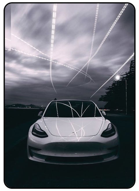 Protective Case Cover For Apple iPad 7th Gen 10.2 Inch Tesla Car