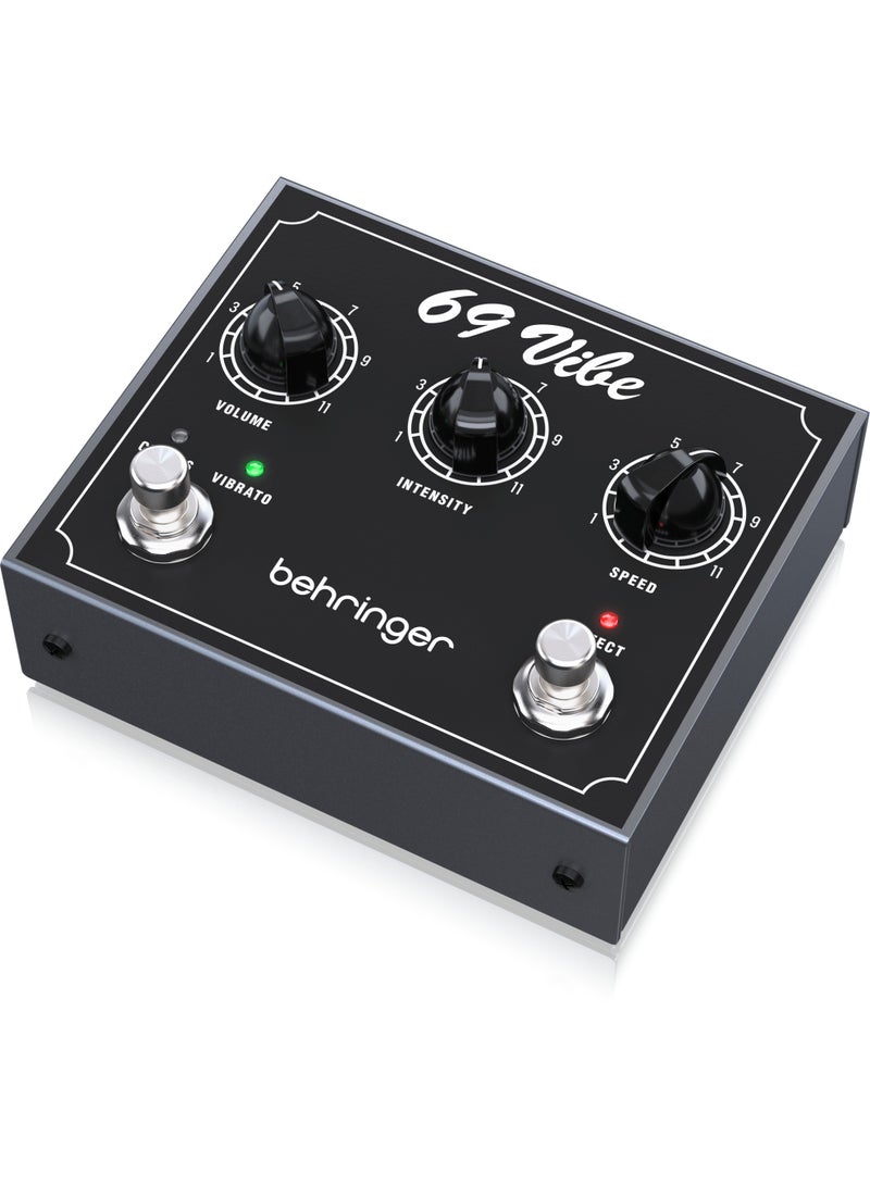 behringer Vintage 69 Vibe Pedal with Footswitchable Modes, Onboard Speed Control and Dual Inputs - Image 4