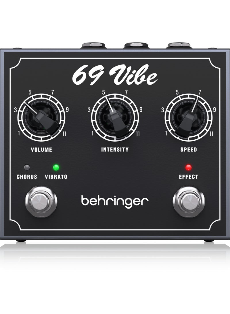 behringer Vintage 69 Vibe Pedal with Footswitchable Modes, Onboard Speed Control and Dual Inputs - Image 1