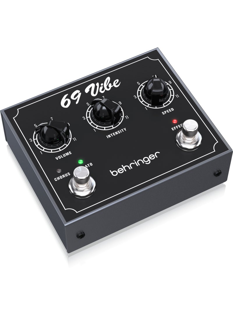behringer Vintage 69 Vibe Pedal with Footswitchable Modes, Onboard Speed Control and Dual Inputs - Image 3