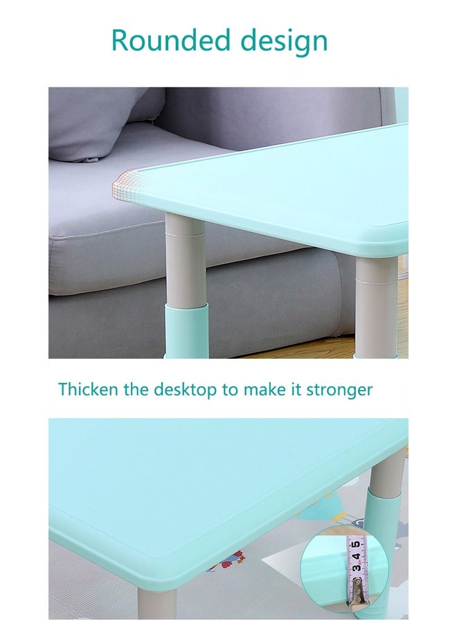 JSAITOYS - Children Square Desk Love To Learn Durable Multi-Functional Comfortable Learning Tables And Chairs - Image 1