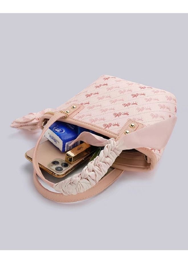NIBEMINENT Women's Crossbody Bag Classic Print Leather Bucket Bag  - Image 3