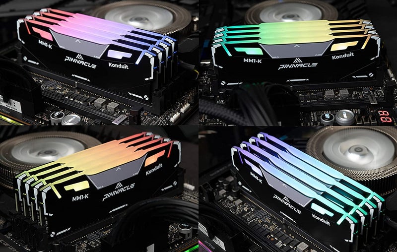 Timetec ذاكرة رام تيمتيك بيناكل كوندويد RGB DDR4 3200MHz PC4-25600 CL16-18-18-38 XMP2.0 مخصصة لكسر السرعة 1.35V متوافقة مع أجهزة الكمبيوتر المكتبية للألعاب من AMD وإنتل (أسود RGB، 16GB KIT(2x8GB)) - Image 4
