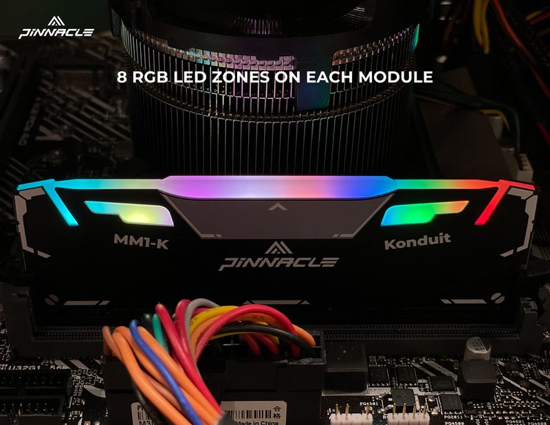 Timetec ذاكرة رام تيمتيك بيناكل كوندويد RGB DDR4 3200MHz PC4-25600 CL16-18-18-38 XMP2.0 مخصصة لكسر السرعة 1.35V متوافقة مع أجهزة الكمبيوتر المكتبية للألعاب من AMD وإنتل (أسود RGB، 16GB KIT(2x8GB)) - Image 5
