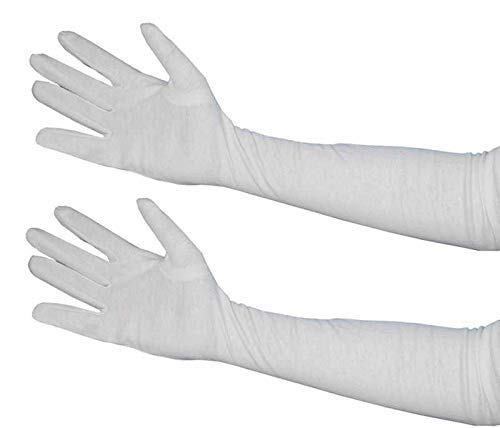 Dressify™ Men & Women White Cotton Full Hand Biking and Driving Dust and Sun Protection Gloves|Arm Sleeves Perfect for Cycling, Driving, Running, Basketball, Football & Outdoor Activities - Image 5