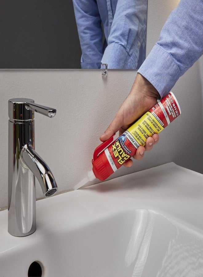 Flex Seal Caulk, Waterproof & Weatherproof Hybrid Polymer Sealant, Strong, Paintable, Indoor, Outdoor, Bath, Shower, Sink, Window, Baseboards, Door, RV, Roof, Wood, Auto & Marine, White, 9 oz, 1-Pack - Image 4