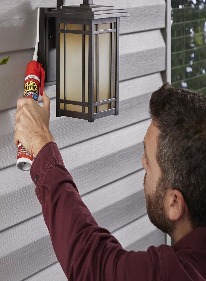 Flex Seal Caulk, Waterproof & Weatherproof Hybrid Polymer Sealant, Strong, Paintable, Indoor, Outdoor, Bath, Shower, Sink, Window, Baseboards, Door, RV, Roof, Wood, Auto & Marine, White, 9 oz, 1-Pack - Image 5