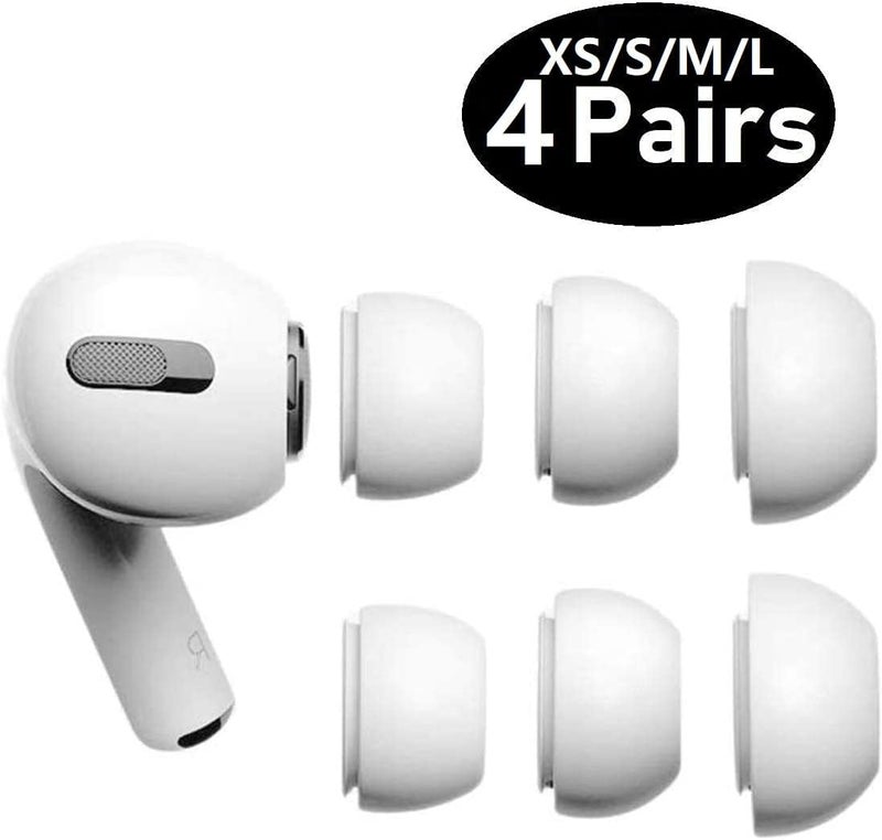 BLLQ XS/S/M/L 4 Size Ear Tips Earbuds Covers Ear Caps Eartips Earpads Compatible with Apple AirPods Pro 2 and AirPod Pro 1, Silicone Tips, Fit in Case, 4 Pairs White 4 Size - Image 4