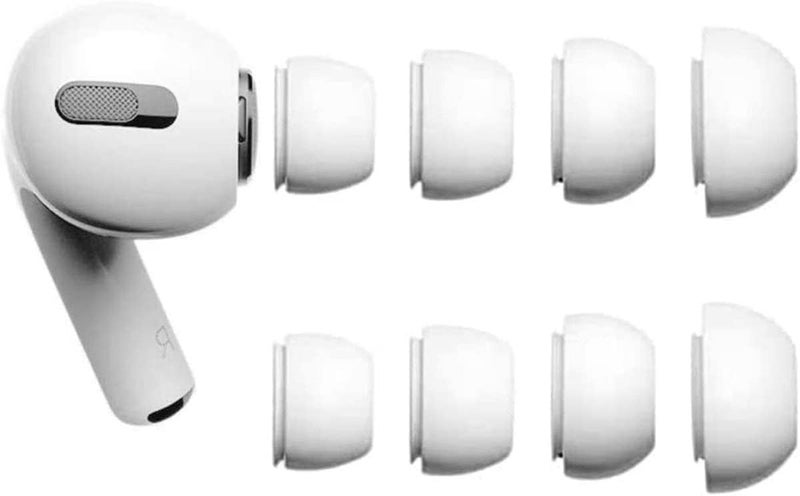 BLLQ XS/S/M/L 4 Size Ear Tips Earbuds Covers Ear Caps Eartips Earpads Compatible with Apple AirPods Pro 2 and AirPod Pro 1, Silicone Tips, Fit in Case, 4 Pairs White 4 Size - Image 1