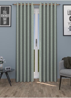 Amali Blackout Textured Curtains 274 cm x 127 cm - 2 Panels, 100% Polyester, Grommet Top, Thermal Insulated, Noise Reducing, Light Blocking
