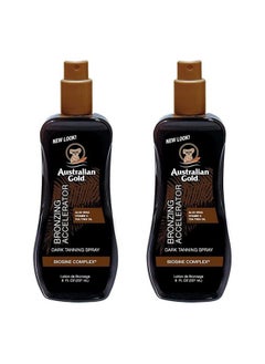 Accelerator Spray Gel With Bronzer 8 Ounce (237ml) (Pack of 2)